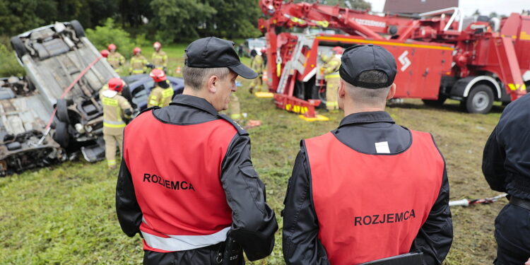 15.09.2022. Sędziszów. Ćwiczenia strażackie / Fot. Wiktor Taszłow - Radio Kielce