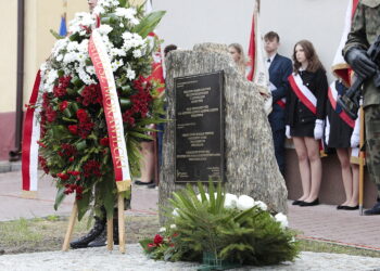 15.09.2022. Chmielnik. Uroczystości upamiętniające Marianne Stradowską i jej syna Wacława, którzy zginęli za pomoc Żydom / Fot. Wiktor Taszłow – Radio Kielce