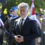 01.09.2022. Kielce. Obchody 83. rocznicy wybuchu II wojny światowej. Na zdjęciu: senator Krzysztof Słoń / Fot. Wiktor Taszłow - Radio Kielce