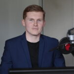 19.09.2022. Kielce. Studio Polityczne Radia Kielce. Na zdjęciu: Łukasz Wasilewski - Konfederacja Ruch Narodowy / Fot. Wiktor Taszłow - Radio Kielce