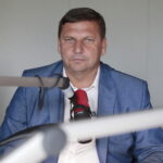 19.09.2022. Kielce. Studio Polityczne Radia Kielce. Na zdjęciu: Michał Skotnicki - PSL KP / Fot. Wiktor Taszłow - Radio Kielce