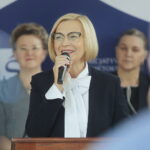 23.09.2022. Kielce. Rozpoczęcie działalności stowarzyszenia Inicjatywa Świętokrzyska. Na zdjęciu: Renata Janik - założycielka stowarzyszenia / Fot. Wiktor Taszłow - Radio Kielce