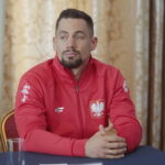 23.09.2022. Kielce. Konferencja przed VII Mistrzostwami Świata Karate w Kategoriach Wagowych. Na zdjęciu: Maciej Mazur - członek polskiej kadry narodowej / Fot. Wiktor Taszłow - Radio Kielce