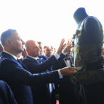 05.09.2022. Kielce. Prezydent Andrzej Duda i minister obrony narodowej Mariusz Błaszczak wizytują 30. Międzynarodowy Salon Przemysłu Obronnego / Fot. Wiktor Taszłow - Radio Kielce