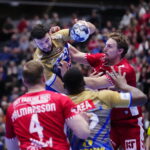 28.09.2022. Aalborg. Mecz 3. kolejki EHF Champions League Aalborg Handball - Łomża Industria Kielce. / Fot. Bo Amstrup - PAP/EPA.