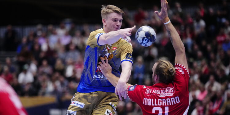 28.09.2022. Aalborg. Mecz 3. kolejki EHF Champions League Aalborg Handball - Łomża Industria Kielce. / Fot. Bo Amstrup - PAP/EPA