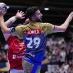 28.09.2022. Aalborg. Mecz 3. kolejki EHF Champions League Aalborg Handball - Łomża Industria Kielce. / Fot. Bo Amstrup - PAP/EPA.