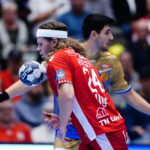 28.09.2022. Aalborg. Mecz 3. kolejki EHF Champions League Aalborg Handball - Łomża Industria Kielce. / Fot. Bo Amstrup - PAP/EPA.