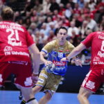 28.09.2022. Aalborg. Mecz 3. kolejki EHF Champions League Aalborg Handball - Łomża Industria Kielce. / Fot. Bo Amstrup - PAP/EPA.