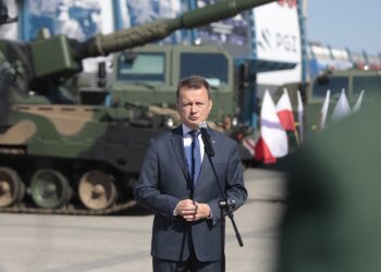05.09.2022. Kielce. 30. Międzynarodowy Salon Przemysłu Obronnego. Na zdjęciu: Mariusz Błaszczak - wicepremier, minister obrony narodowej / Fot. Wiktor Taszłow - Radio Kielce