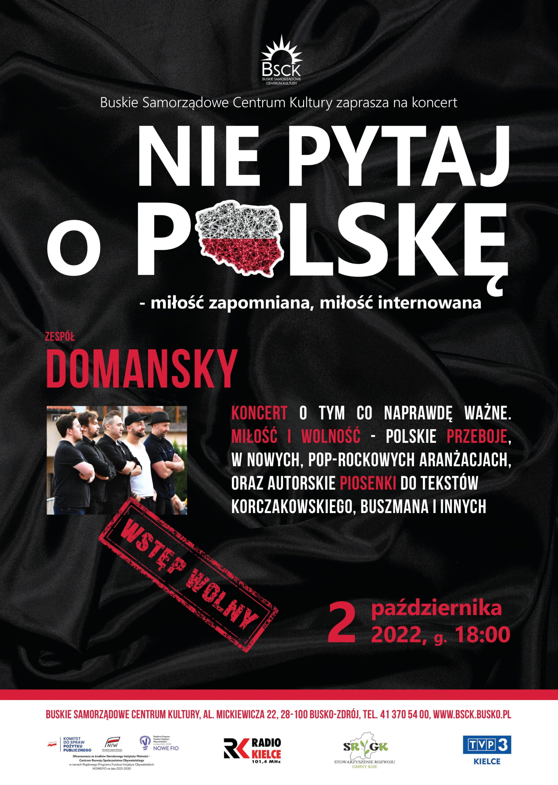 Koncert "Nie pytaj o Polskę - miłość zapomniana, miłość internowana" - Radio Kielce