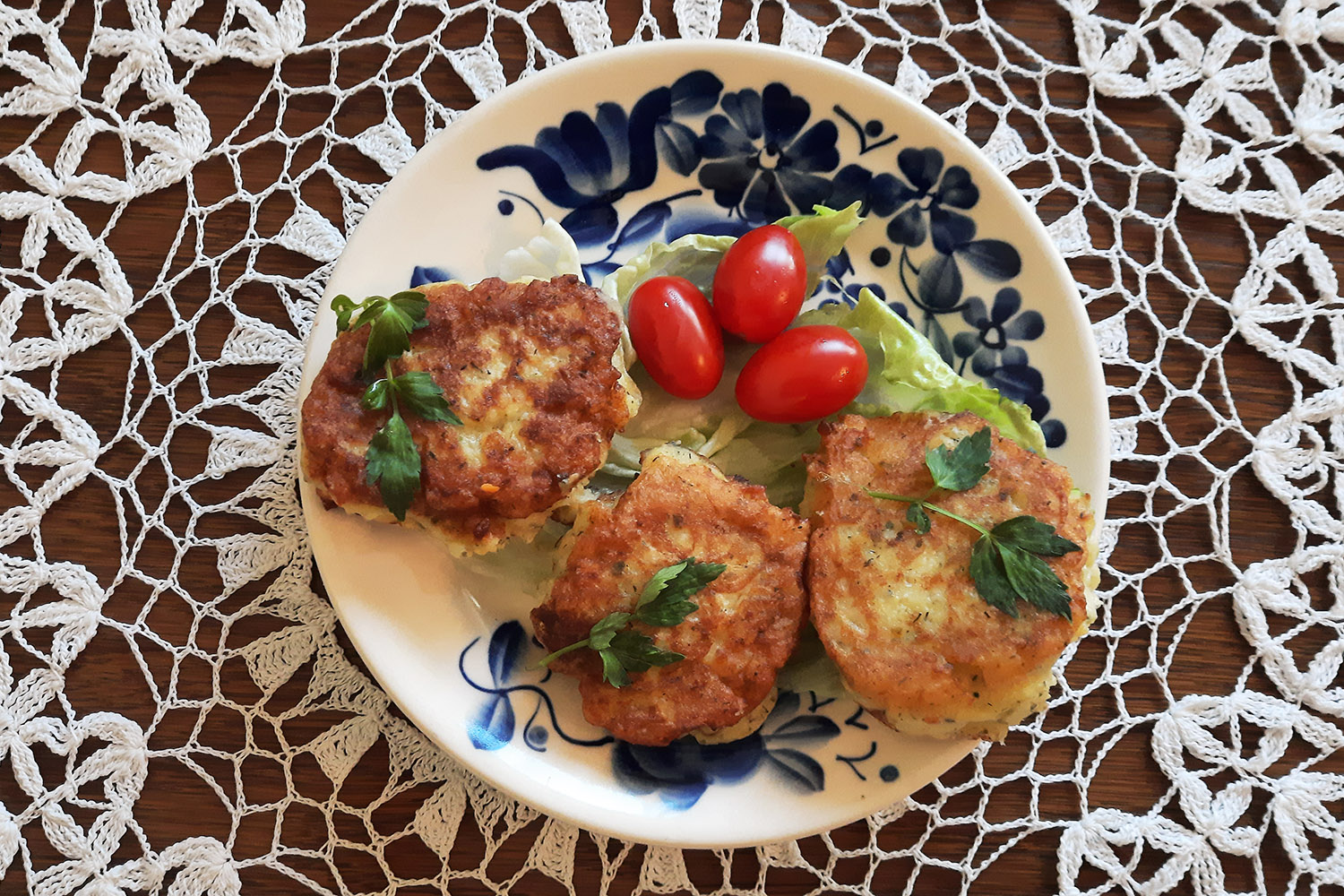Placki ziemniaczane z czosnkiem niedźwiedzim