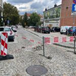 16.09.2022. Kielce. Skrzyżowanie ulic Koziej i Orlej. Uszkodzona nawierzchnia jezdni / Fot. Wiktor Taszłow – Radio Kielce