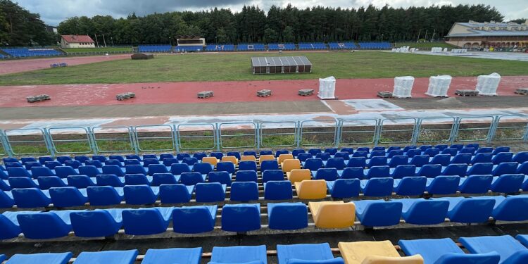 Kielce. Modernizacja stadionu lekkoatletycznego / Fot. Wiktor Taszłow – Radio Kielce