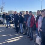 27.10.2022. Starachowice. Pikieta przed zakładem MAN / Fot. Anna Głąb - Radio Kielce