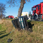 10.10.2022. Rudki. Wypadek na drodze wojewódzkiej nr 756 / źródło: PSP Kielce