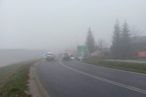 31.10.2022. Staszów. Wypadek na DK 764 / źródło: KPP Staszów