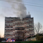 31.10.2022. Kielce. Pożar wieżowca przy ulicy Młodej / Fot. słuchacz