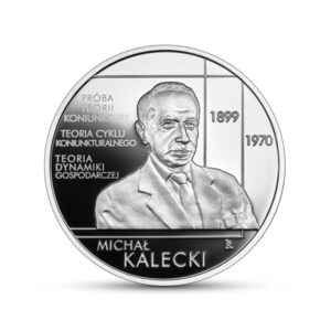 Moneta z serii „Wielcy polscy ekonomiści”. Michał Kalecki / źródło: NBP