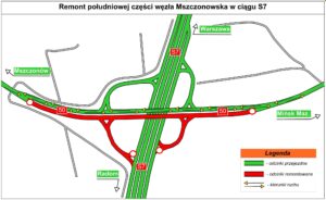 Trasa ekspresowa S7. Węzeł Mszczonowska / źródło: GDDKiA