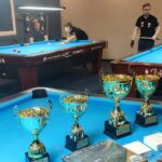 16.10.2022. Kielce. KCB. Bilardziści Nosanu Kielce zagrali dla Leszka Salvy / Fot. Nosan Kielce