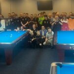 16.10.2022. Kielce. KCB. Bilardziści Nosanu Kielce zagrali dla Leszka Salvy / Fot. Nosan Kielce