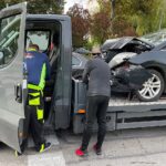 05.10.2022. Kielce. Ulica Warszawska. Kolizja czterech aut / Fot. Wiktor Taszłow - Radio Kielce