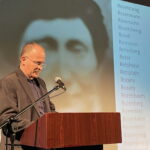 26.10.2022. Ostrowiec Św. Uroczystości dot. 80. rocznicy likwidacji ostrowieckiego getta. Na zdjęciu: Avi Borenstein - przedstawiciela Jews of Ostrowiec Memorial Project. / Fot. Emilia Sitarska - Radio Kielce