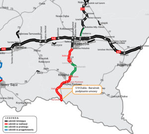 Droga ekspresowa S19 - przebieg trasy w województwie podkarpackim