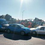 Kolizja na ożarowskim rondzie przy ulicy Kolejowej / Fot. KPP Opatów