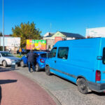 Kolizja na ożarowskim rondzie przy ulicy Kolejowej / Fot. KPP Opatów