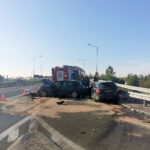 17.10.2022. Boksycka. Wypadek na drodze krajowej nr 9 / Fot. KMP Ostrowiec Świętokrzyski