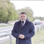 03.10.2022. Jacentów. Podpisanie „Programu inwestycji dla obwodnicy Ostrowca Świętokrzyskiego (DK9 Rudka – Jacentów)”. Na zdjęciu: poseł Andrzej Kryj / Fot. Jarosław Kubalski - Radio Kielce