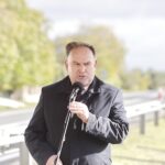 03.10.2022. Jacentów. Podpisanie „Programu inwestycji dla obwodnicy Ostrowca Świętokrzyskiego (DK9 Rudka – Jacentów)”. Na zdjęciu: poseł Marek Kwitek / Fot. Jarosław Kubalski - Radio Kielce