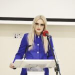 07.10.2022. Cedzyna. Konferencja naukowa „Edukacja Medialna - co oznacza?”. Na zdjęciu: dr Paulina Prędotka - dyrektor Centrum Edukacji Medialnej / Fot. Jarosław Kubalski - Radio Kielce