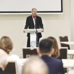 07.10.2022. Cedzyna. Konferencja naukowa „Edukacja Medialna - co oznacza?”. Na zdjęciu: Wiktor Świetlik - Polska Agencja Prasowa / Fot. Jarosław Kubalski - Radio Kielce