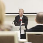 07.10.2022. Cedzyna. Konferencja naukowa „Edukacja Medialna - co oznacza?”. Na zdjęciu: Wiktor Świetlik - Polska Agencja Prasowa / Fot. Jarosław Kubalski - Radio Kielce