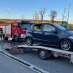 20.10.2022. Kielce. Akcja gaszenia samochodu / Fot. Wiktor Taszłow - Radio Kielce
