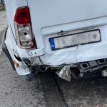 25.10.2022. Kielce. Zderzenie na ul. Tarnowskiej / Fot. Wiktor Taszłow - Radio Kielce