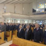 25.10.2022. Staszów. Pierwsza rocznica ustanowienia św. Jana Pawła II patronem miasta. / Fot. Grażyna Szlęzak - Radio Kielce