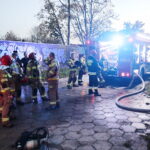 31.10.2022. Kielce. Pożar wieżowca przy ulicy Młodej / Fot. Wiktor Taszłow