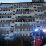 31.10.2022. Kielce. Pożar wieżowca przy ulicy Młodej / Fot. Wiktor Taszłow