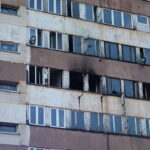 31.10.2022. Kielce. Pożar wieżowca przy ulicy Młodej / Fot. Wiktor Taszłow