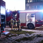 31.10.2022. Kielce. Pożar wieżowca przy ulicy Młodej / Fot. Wiktor Taszłow