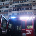 31.10.2022. Kielce. Pożar wieżowca przy ulicy Młodej / Fot. Wiktor Taszłow