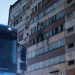 31.10.2022. Kielce. Pożar wieżowca przy ulicy Młodej / Fot. Wiktor Taszłow