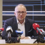 05.10.2022. Kielce. Politechnika Świętokrzyska pospisuje umowy o współpracy. Na zdjęciu: Marcin Gajdziński - dyrektor Generalny IBM Polska i Kraje Bałtyckie / Fot. Wiktor Taszłow – Radio Kielce