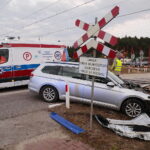 06.10.2022. Kielce. Wypadek na przejeździe kolejowym / Fot. Wiktor Taszłow - Radio Kielce