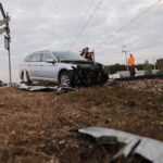 06.10.2022. Kielce. Wypadek na przejeździe kolejowym / Fot. Wiktor Taszłow - Radio Kielce