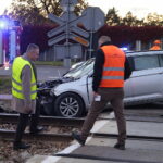 06.10.2022. Kielce. Wypadek na przejeździe kolejowym / Fot. Wiktor Taszłow - Radio Kielce